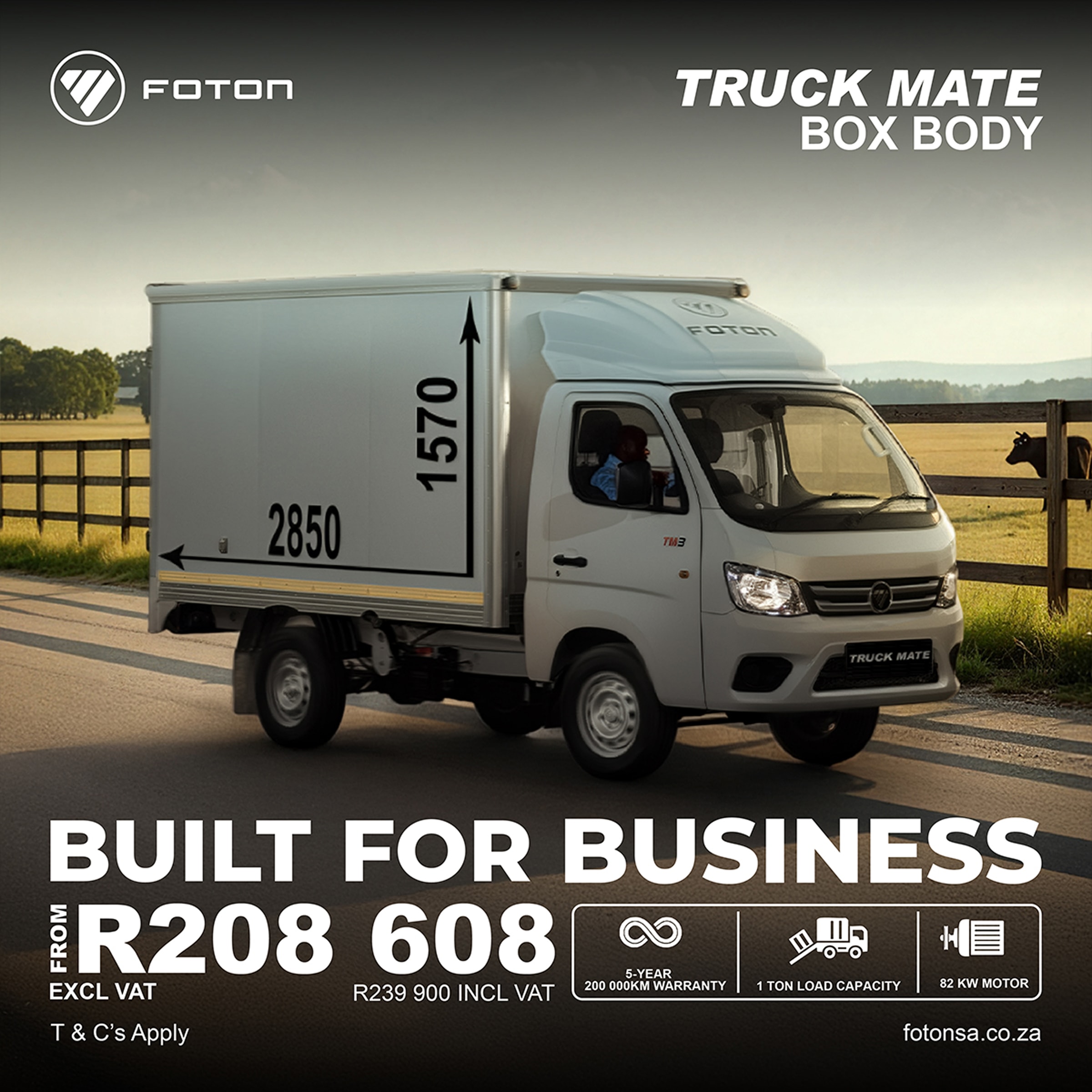 Foton TruckMate Box Body offer