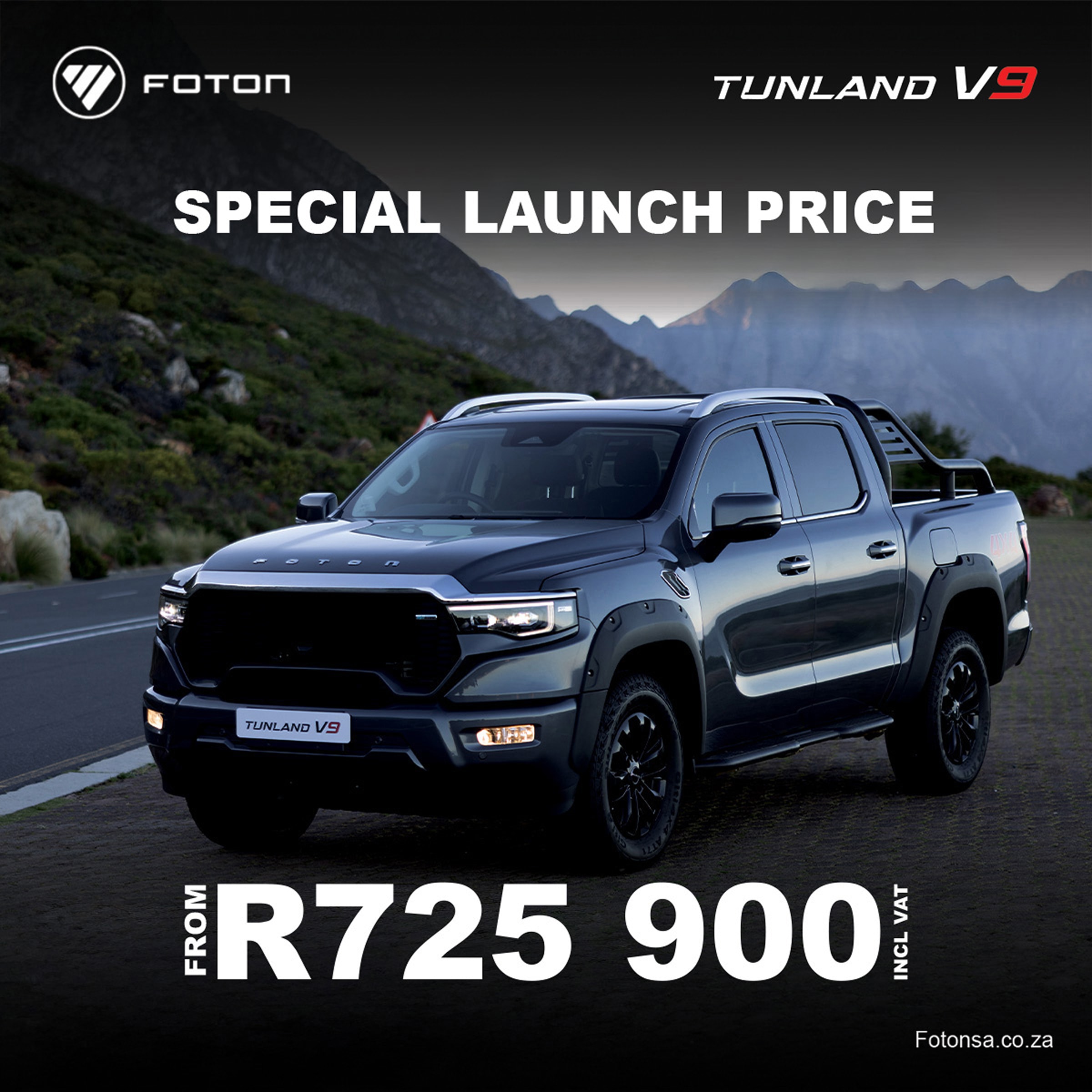 Foton Tunland V9 special launch price offer