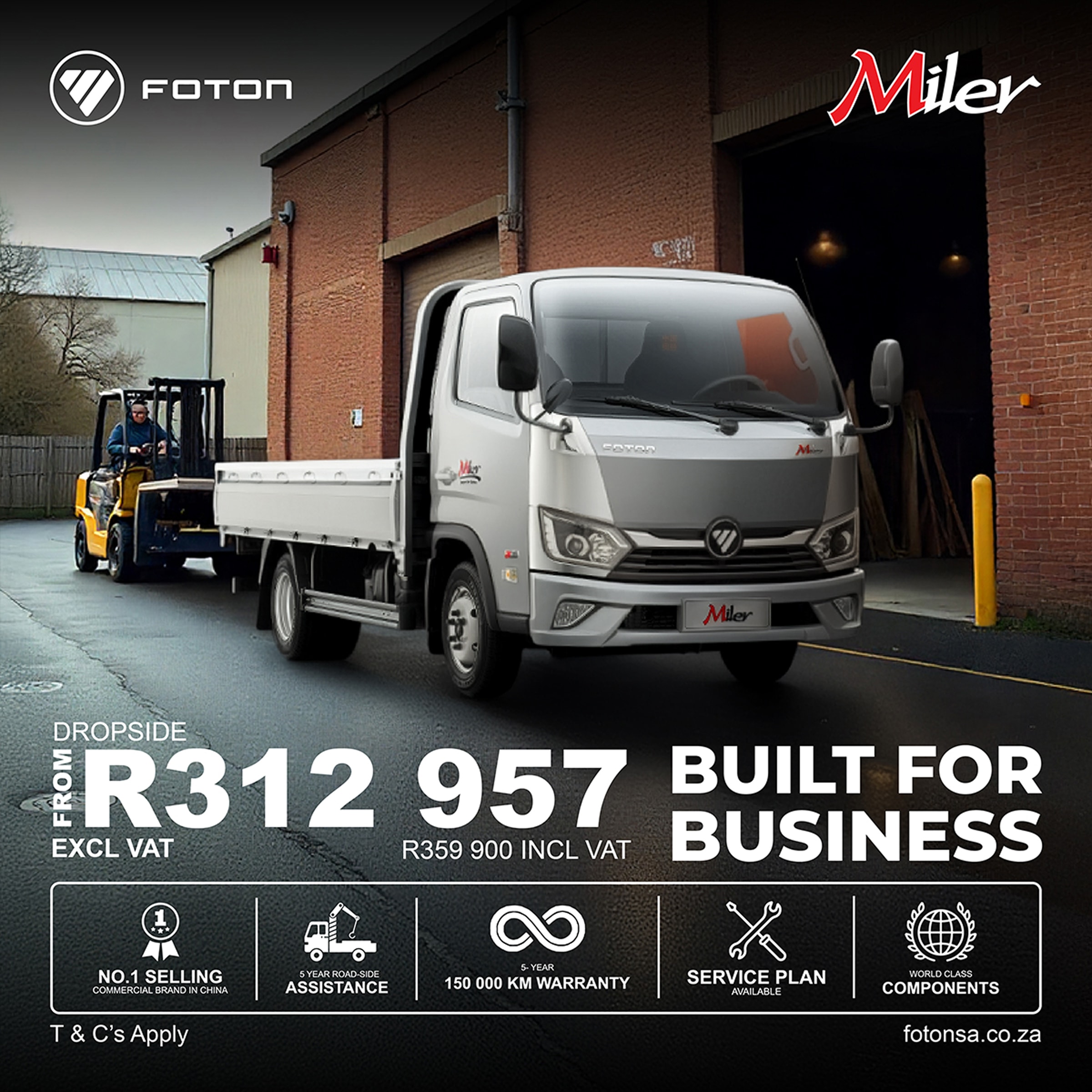 Foton Miler Dropside offer