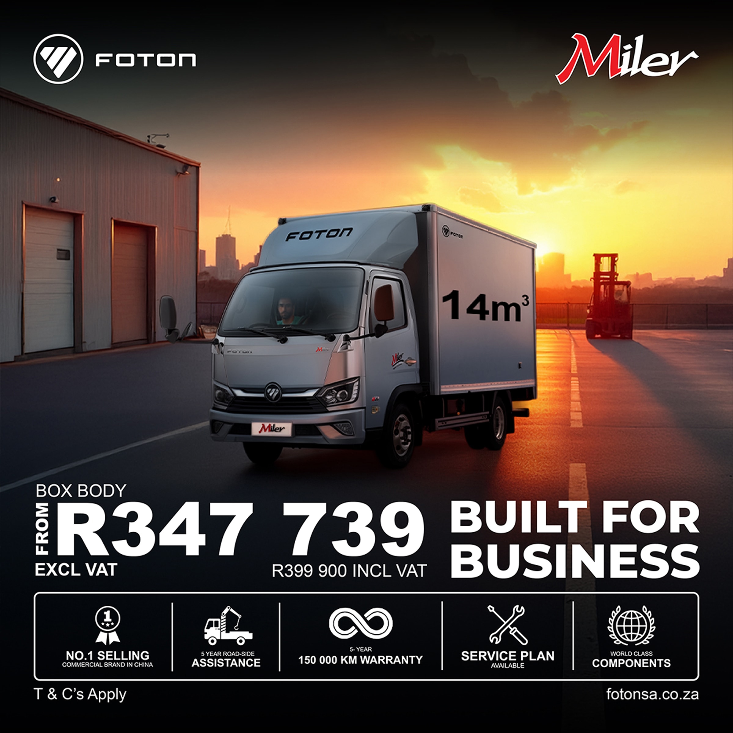 Foton Miler Box Body offer